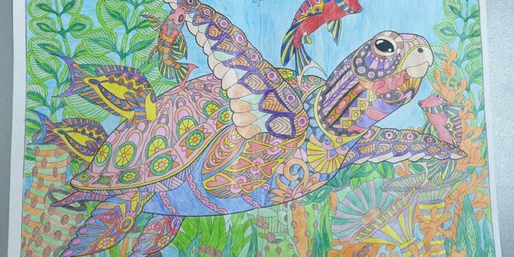 kleurplaat zeeschildpad