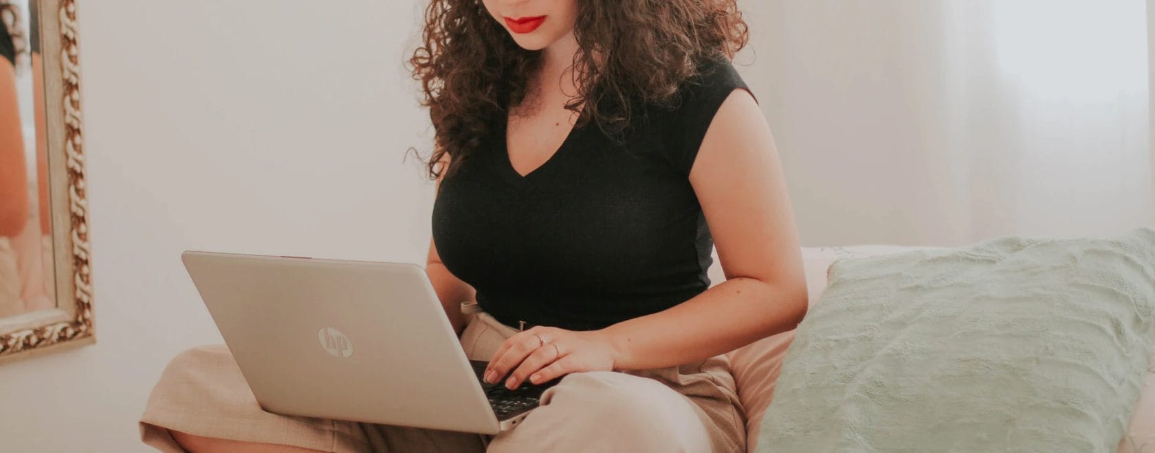 vrouw meisje computer