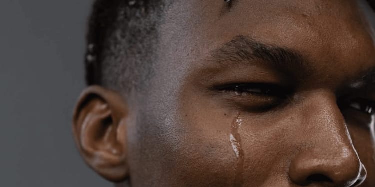 huilen man verdrietig depressief