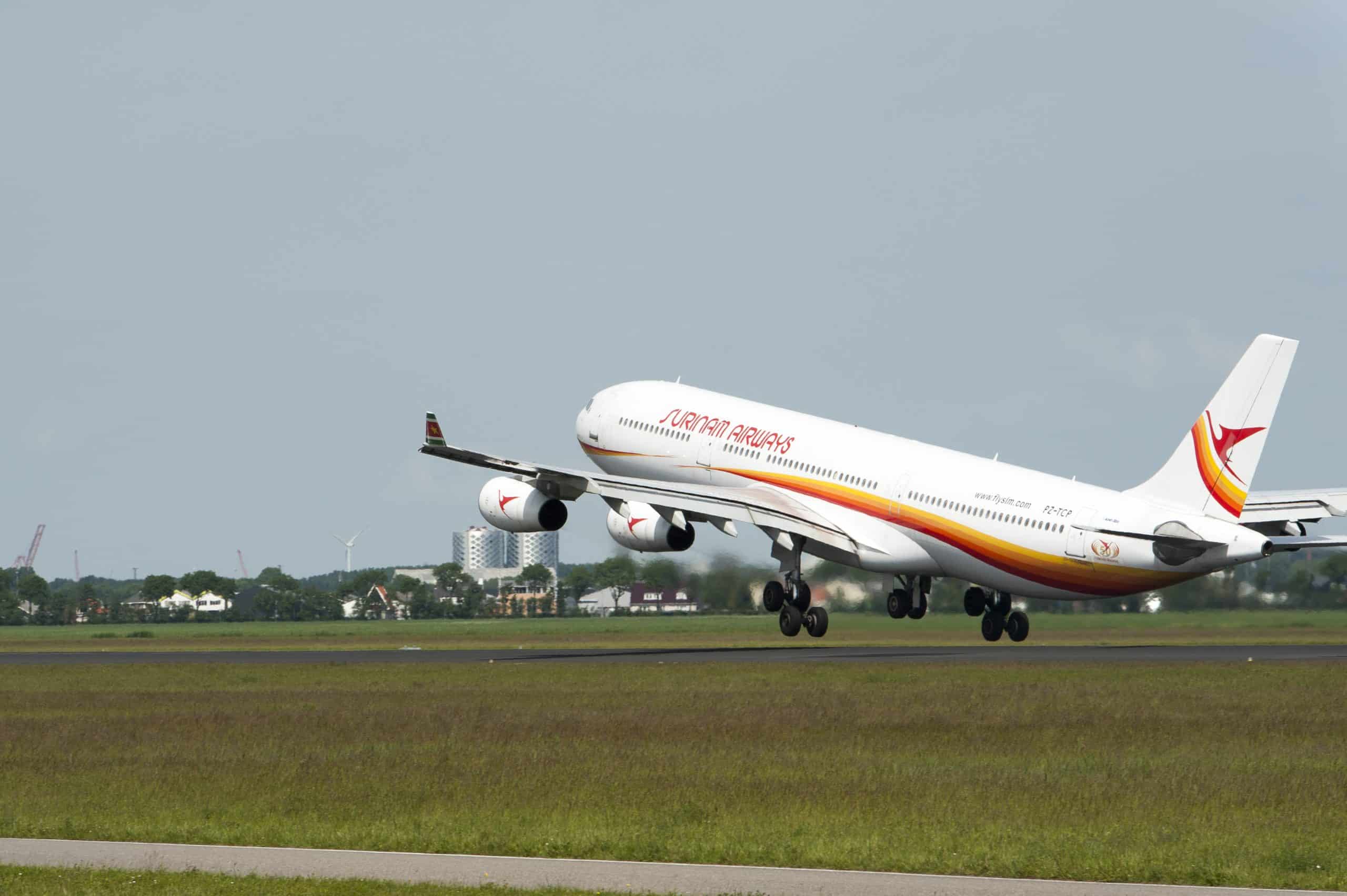 surinam airways airbus 340 schiphol amsterdam airport scaled