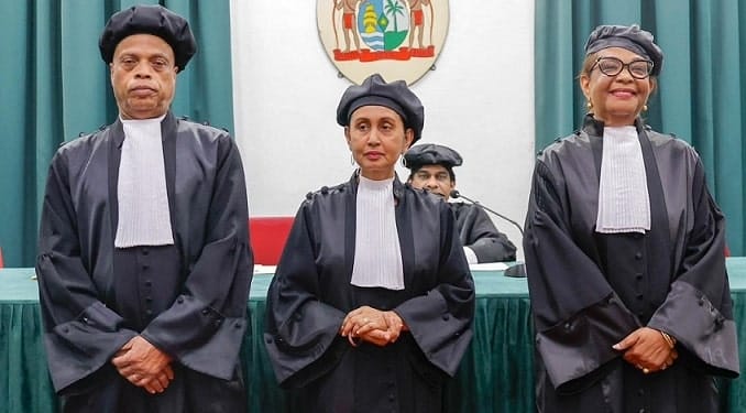 Garcia Paragsingh tot procureur generaal pg bij het Hof van Justitie HvJ Cynthia Klein Jules als lid plaatsvervanger van het HvJ en Eric Rudge als lid van het HvJ1
