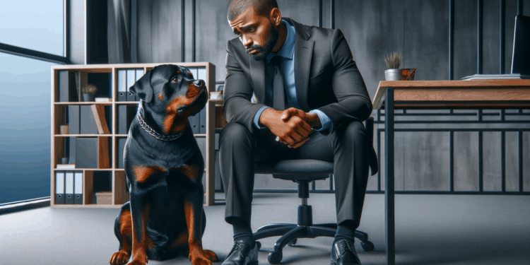 hond ondernemer kantoor zakenman entrepreneur