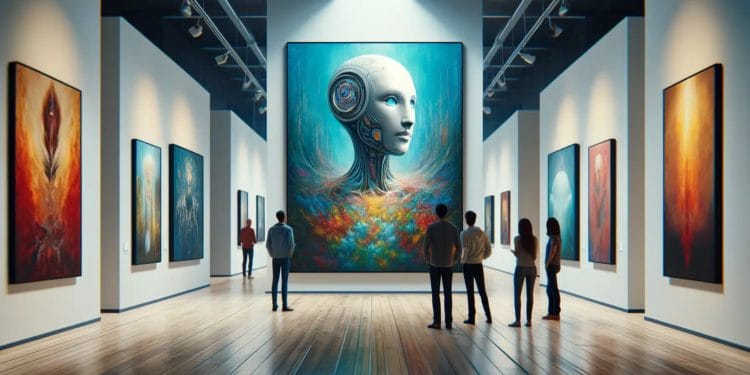 Kunst tentoonstelling schilderijen