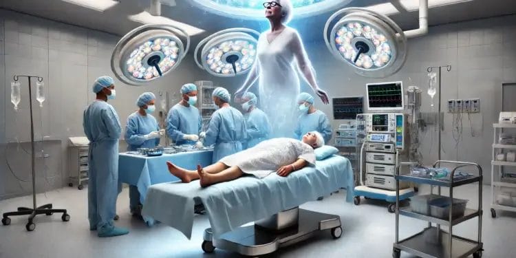 Bijna dood ervaring Out of body ziekenhuis patient operatie arts