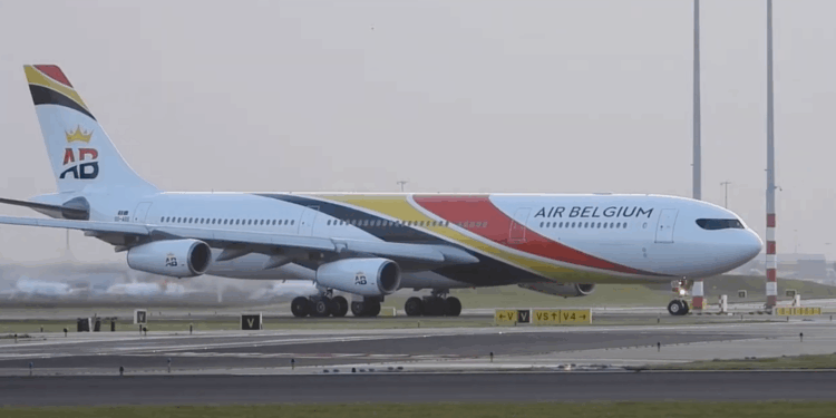 air belgium airbus vliegtuig