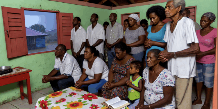 onweer storm suriname regen