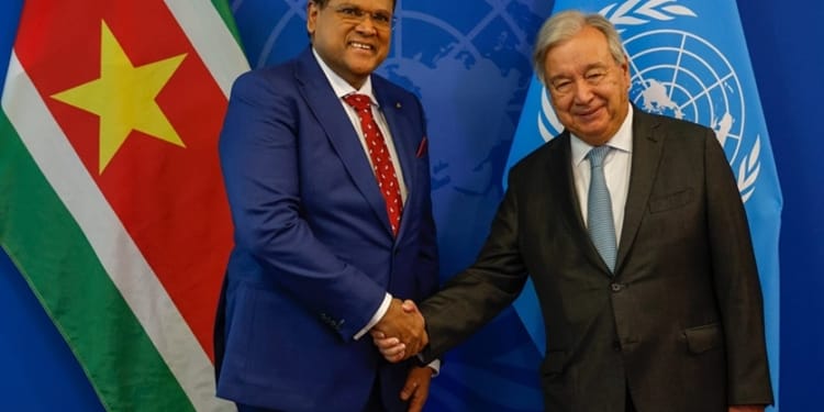 secretaris generaal VN en Chan santokhi