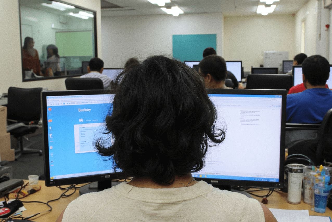 kantoor werk vrouw computer