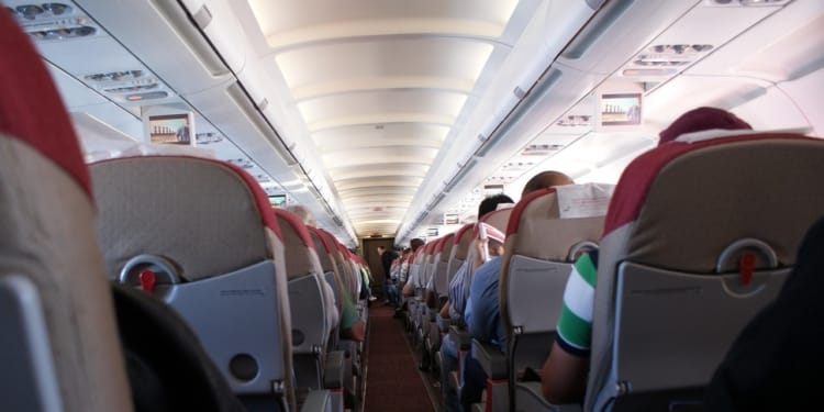 vliegtuig cabine reizen passagiers